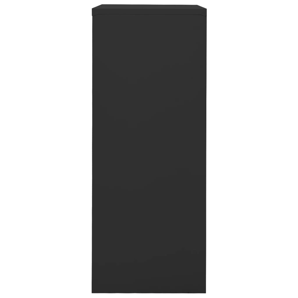 Armoire de bureau anthracite 90x40x102 cm en acier