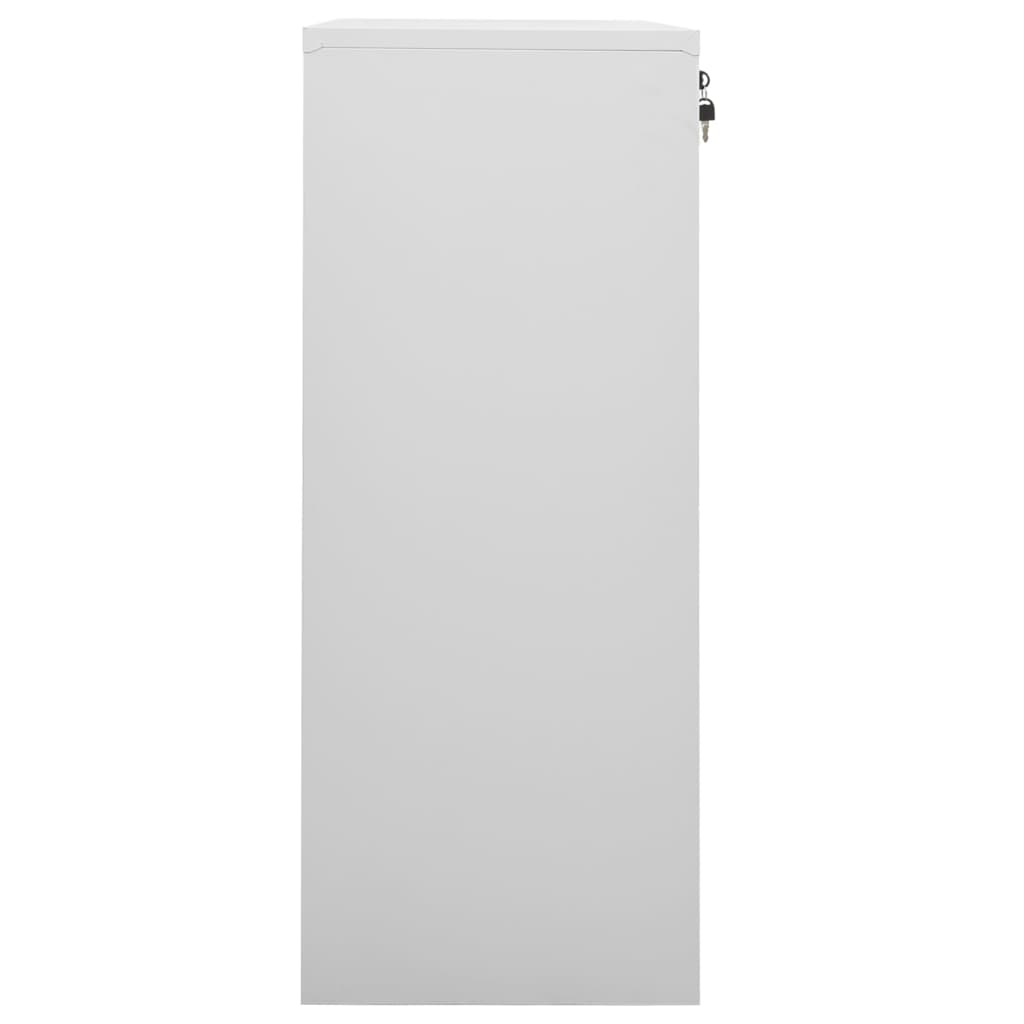 Office cabinet light grey 90x40x102 cm steel