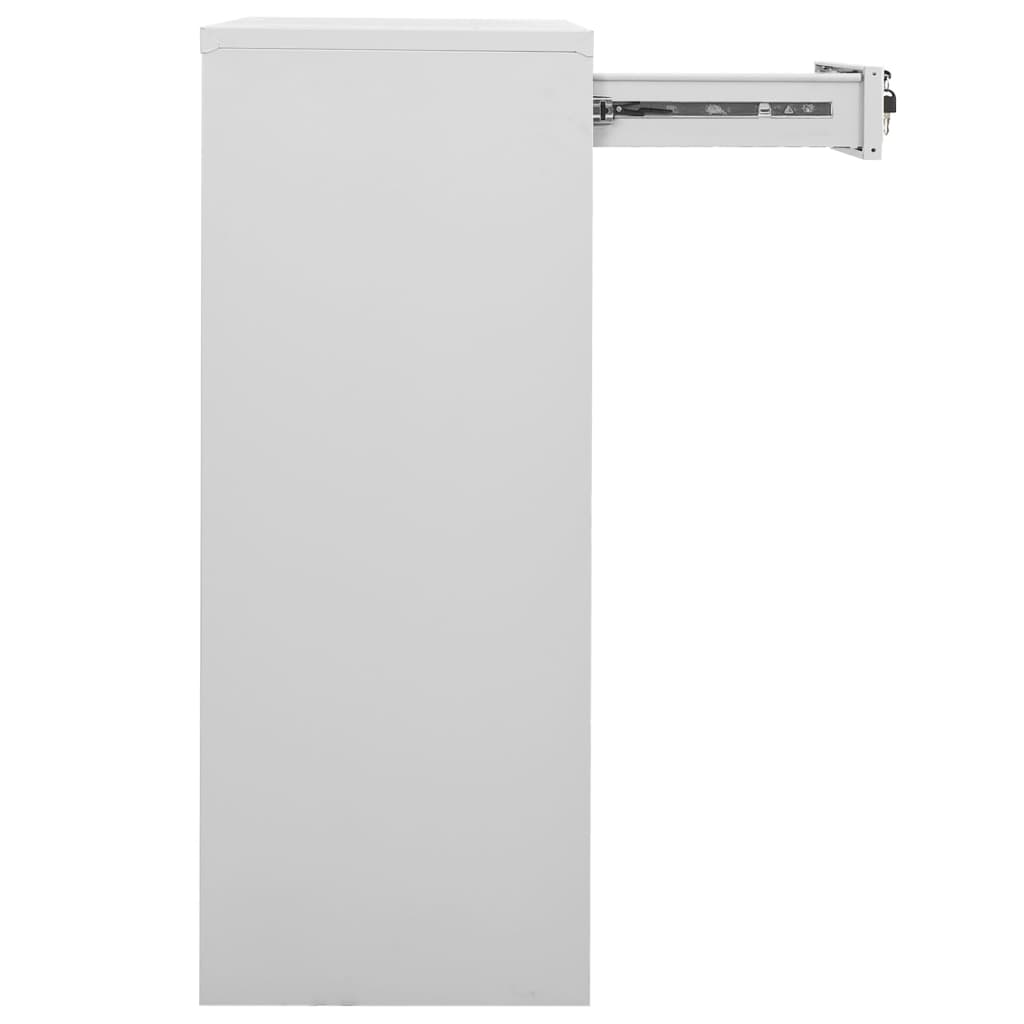 Office cabinet light grey 90x40x102 cm steel