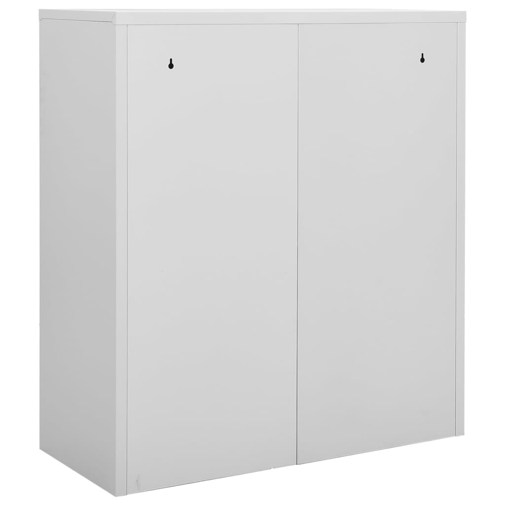 Office cabinet light grey 90x40x102 cm steel