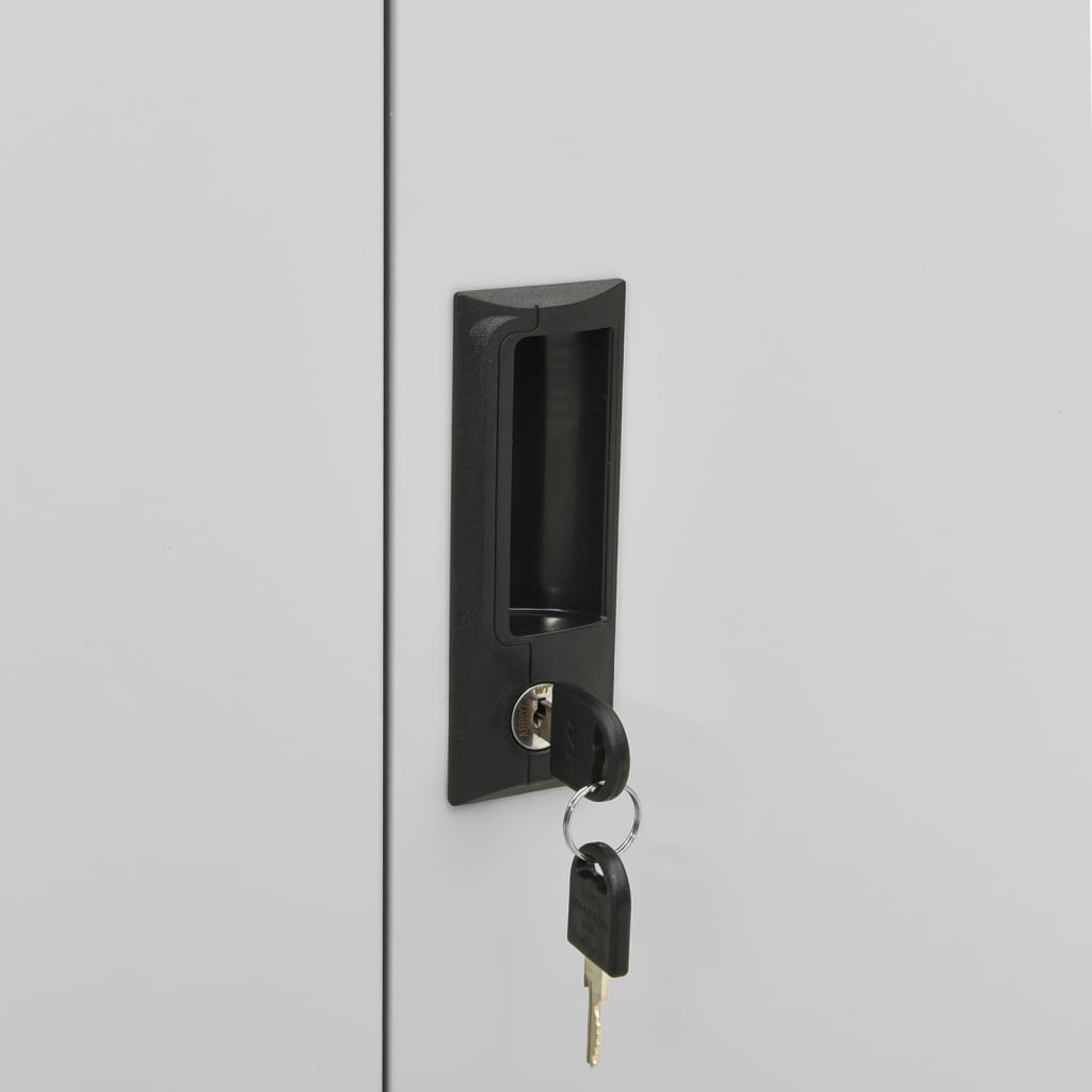 Office cabinet light grey 90x40x102 cm steel