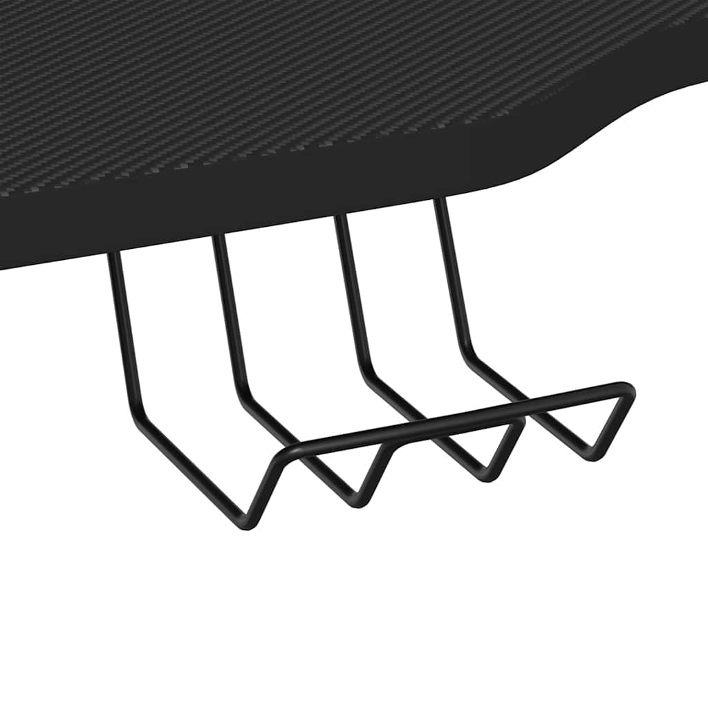 Gaming-Schreibtisch mit K-Gestell Schwarz 90x60x75 cm