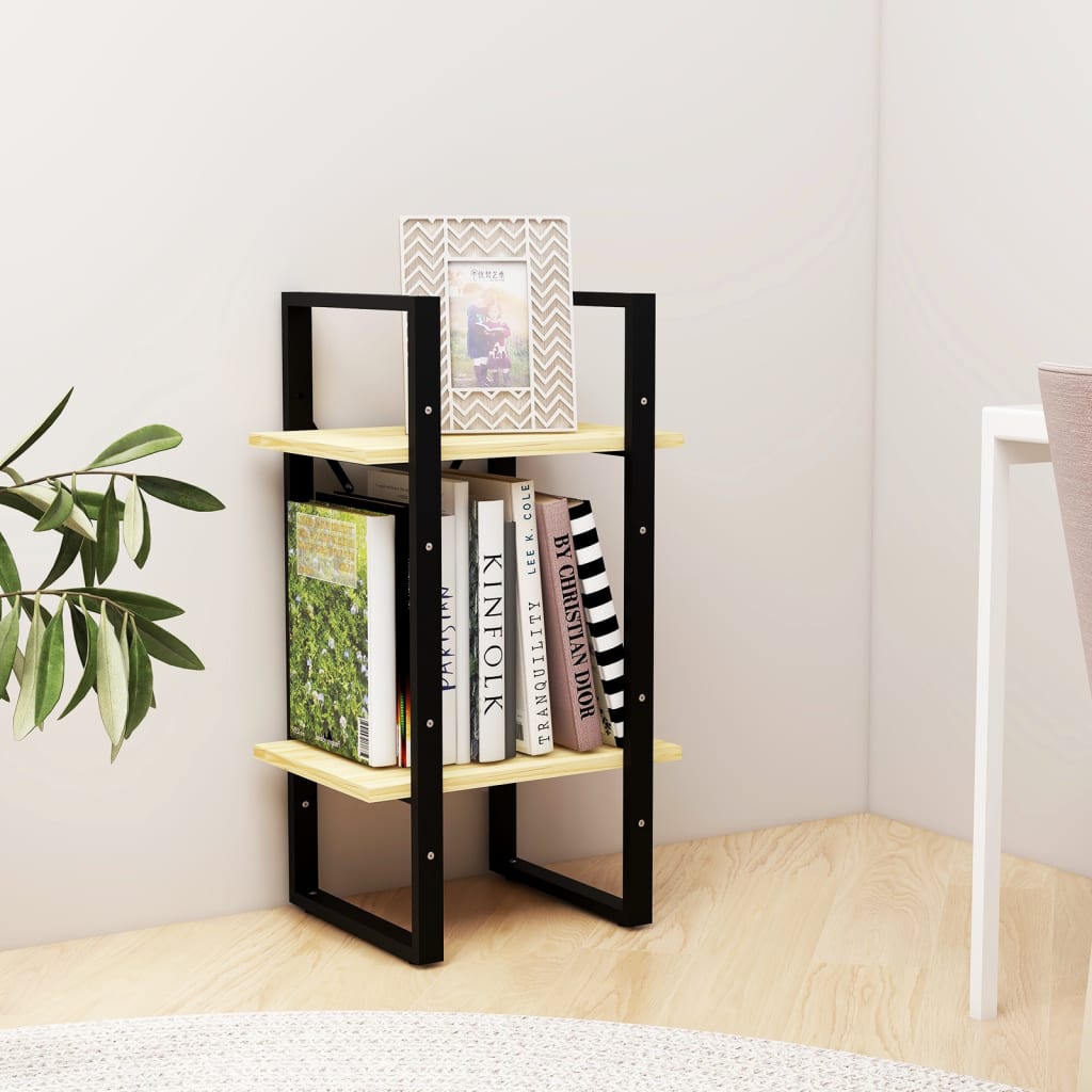 Bookcase 2 shelves 40x30x70 cm solid pine