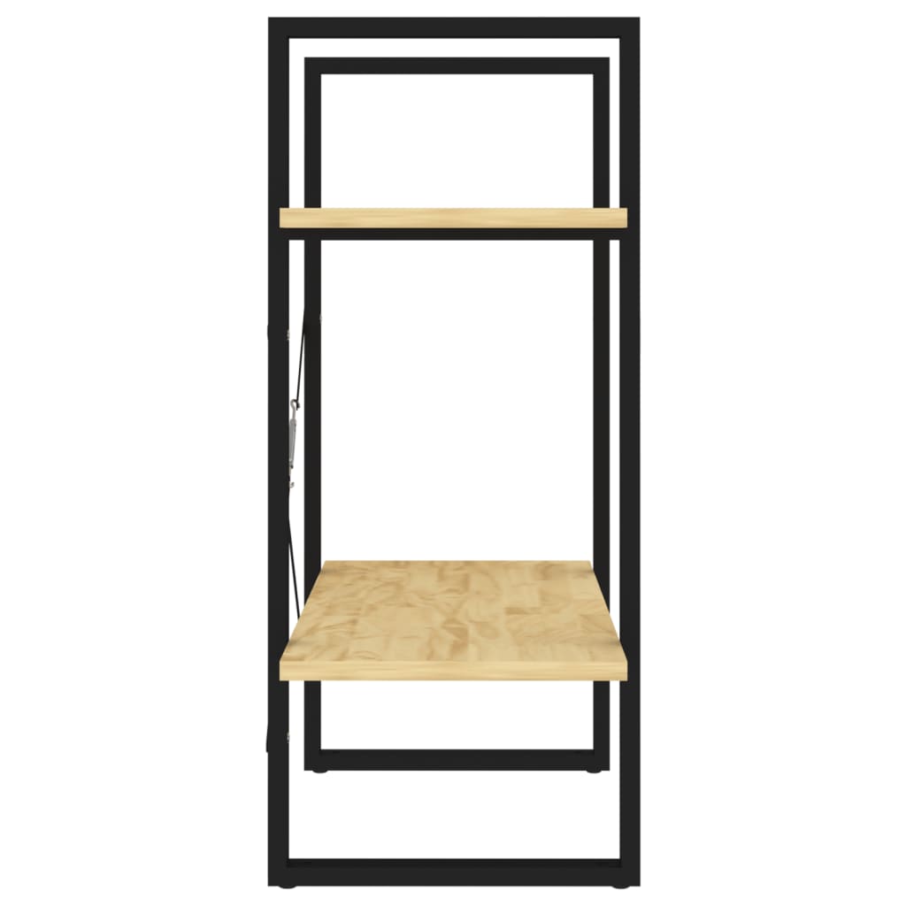 Bookcase 2 shelves 60x30x70 cm solid pine wood