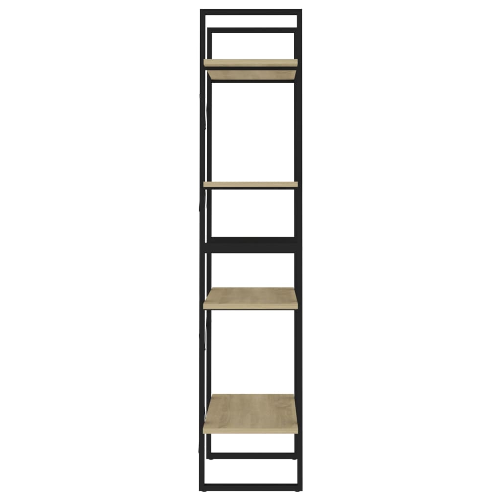 Bibliothèque 4 compartiments en chêne Sonoma 60x30x140 cm matériau bois
