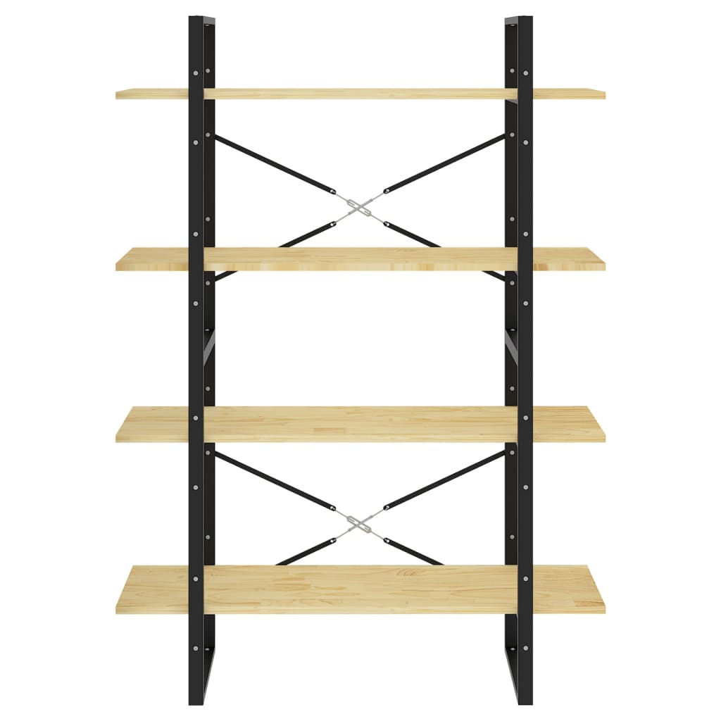 Bibliothèque 4 compartiments 100x30x140 cm bois de pin massif