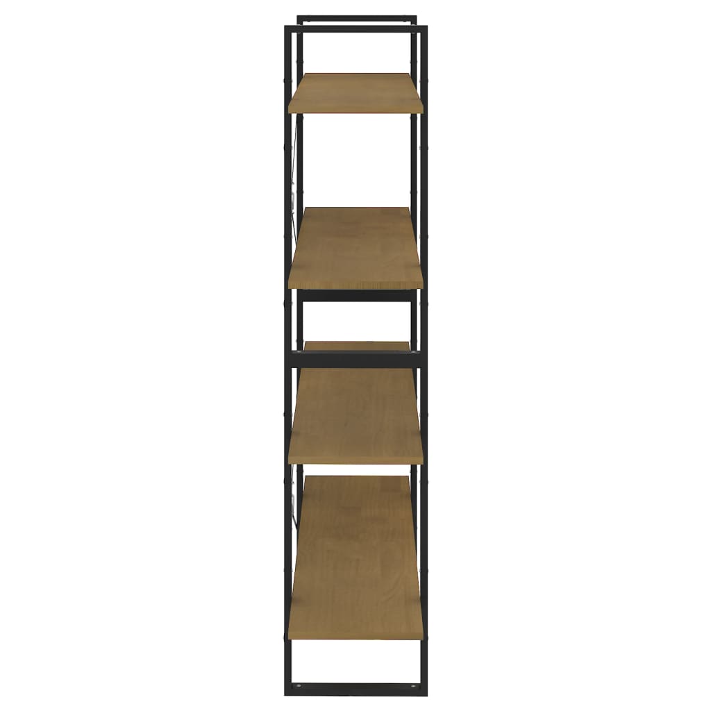 Bibliothèque 4 compartiments 100x30x140 cm bois de pin massif