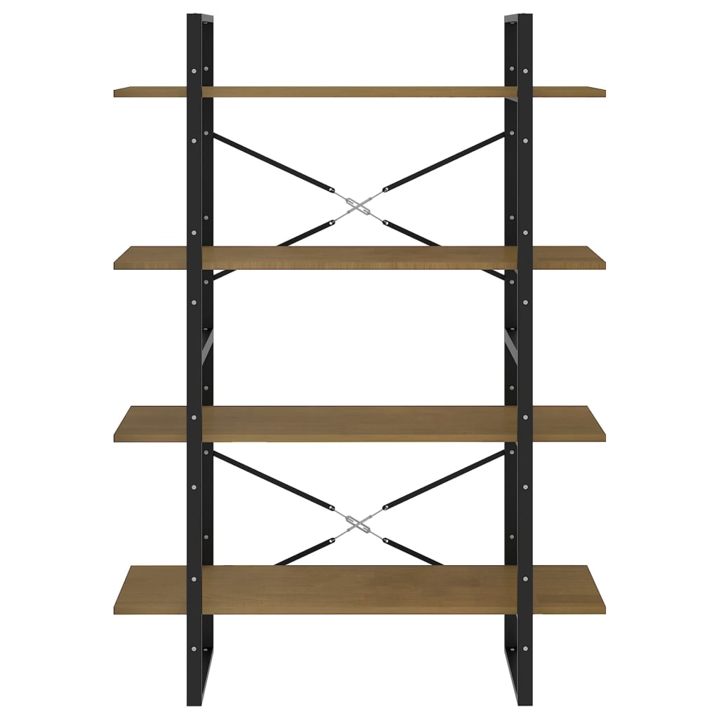Bibliothèque 4 compartiments 100x30x140 cm bois de pin massif