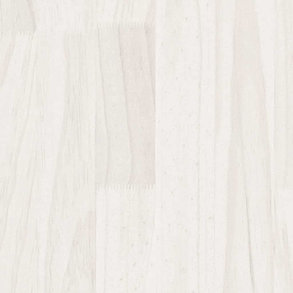 Etagère sur pied blanche 60x30x105 cm en bois de pin massif