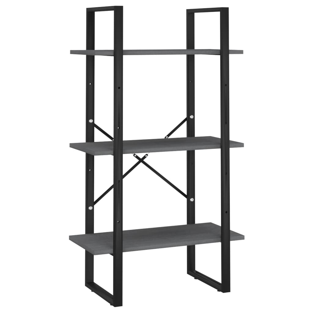 Etagère sur pied grise 60x30x105 cm en bois de pin massif