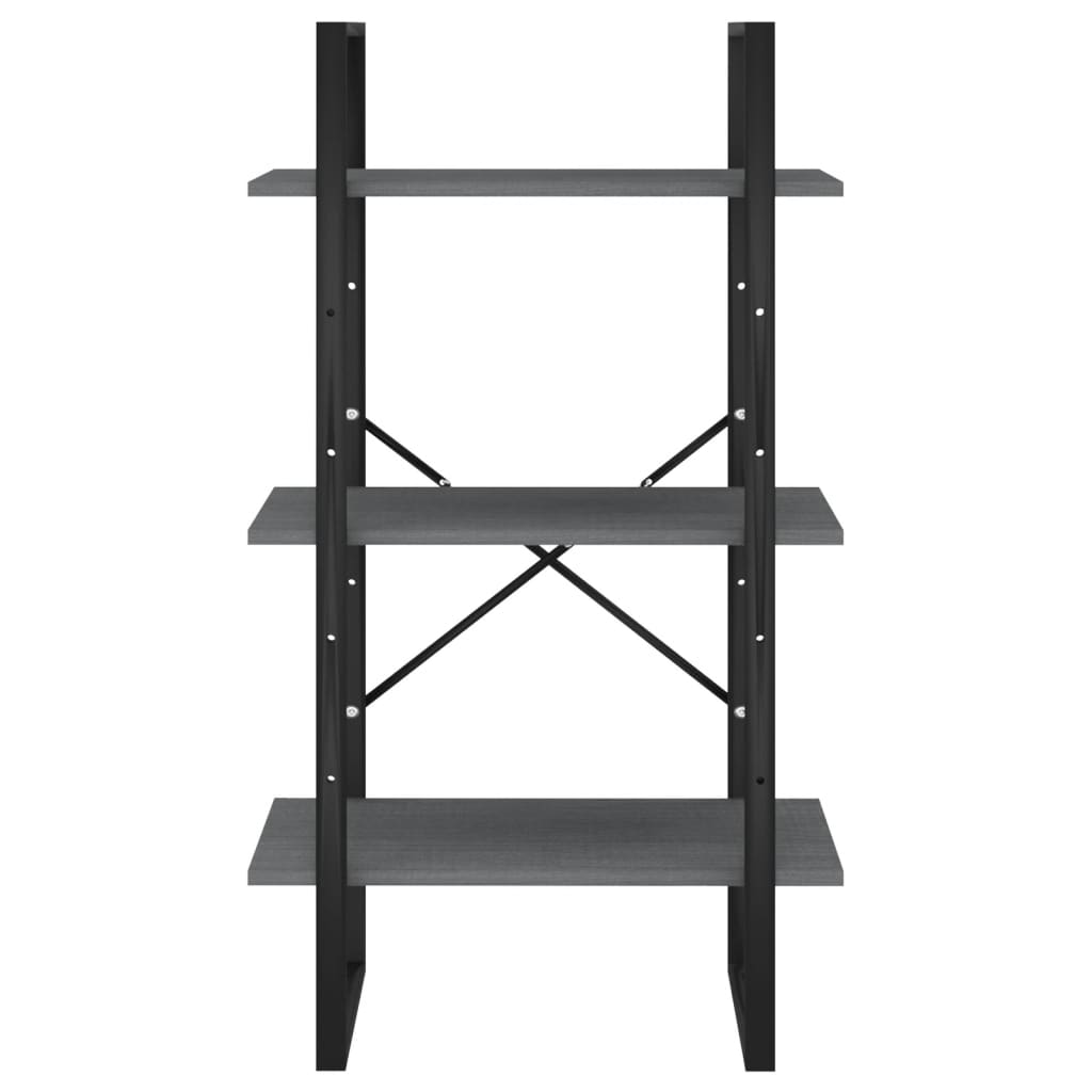 Etagère sur pied grise 60x30x105 cm en bois de pin massif