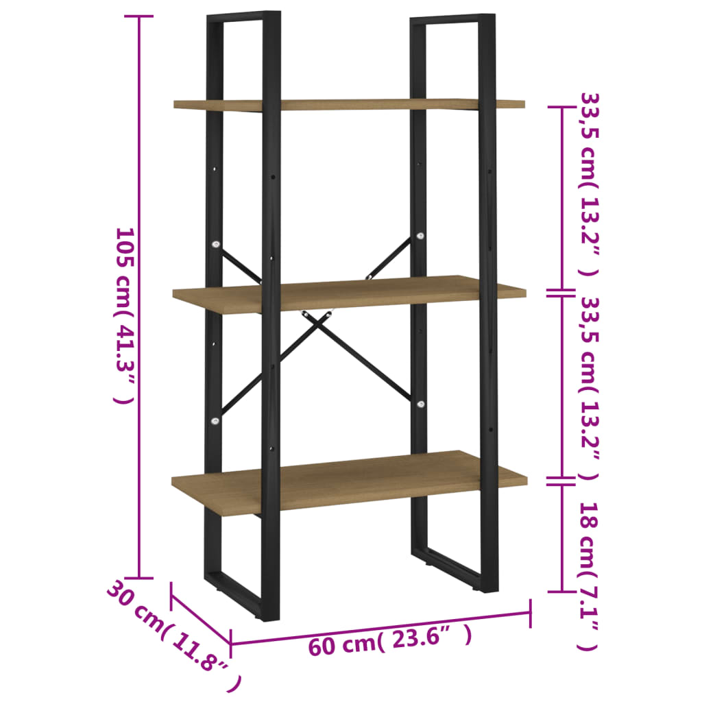 Etagère sur pied 60x30x105 cm en pin massif