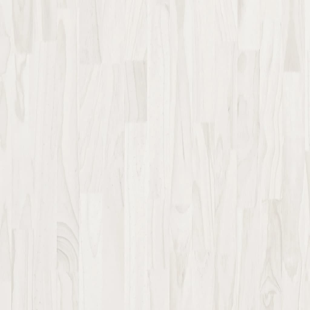Bibliothèque 3 étagères blanc 80x30x105 cm bois de pin massif