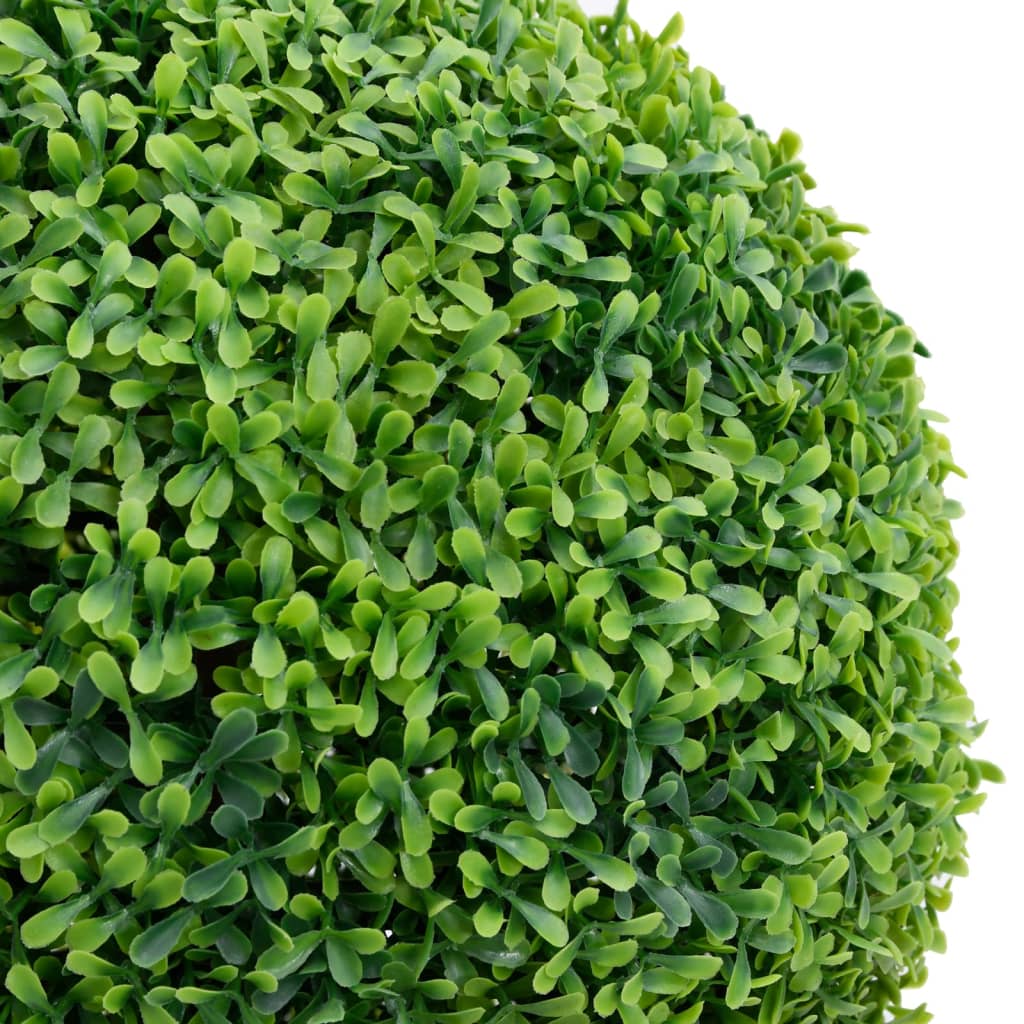 Buis artificiel avec pot, forme boule, vert, 50 cm