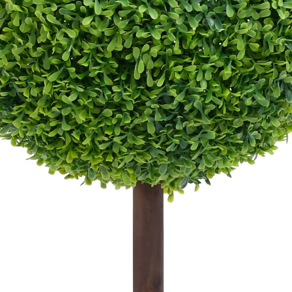 Buis artificiel avec pot, forme boule, vert, 50 cm