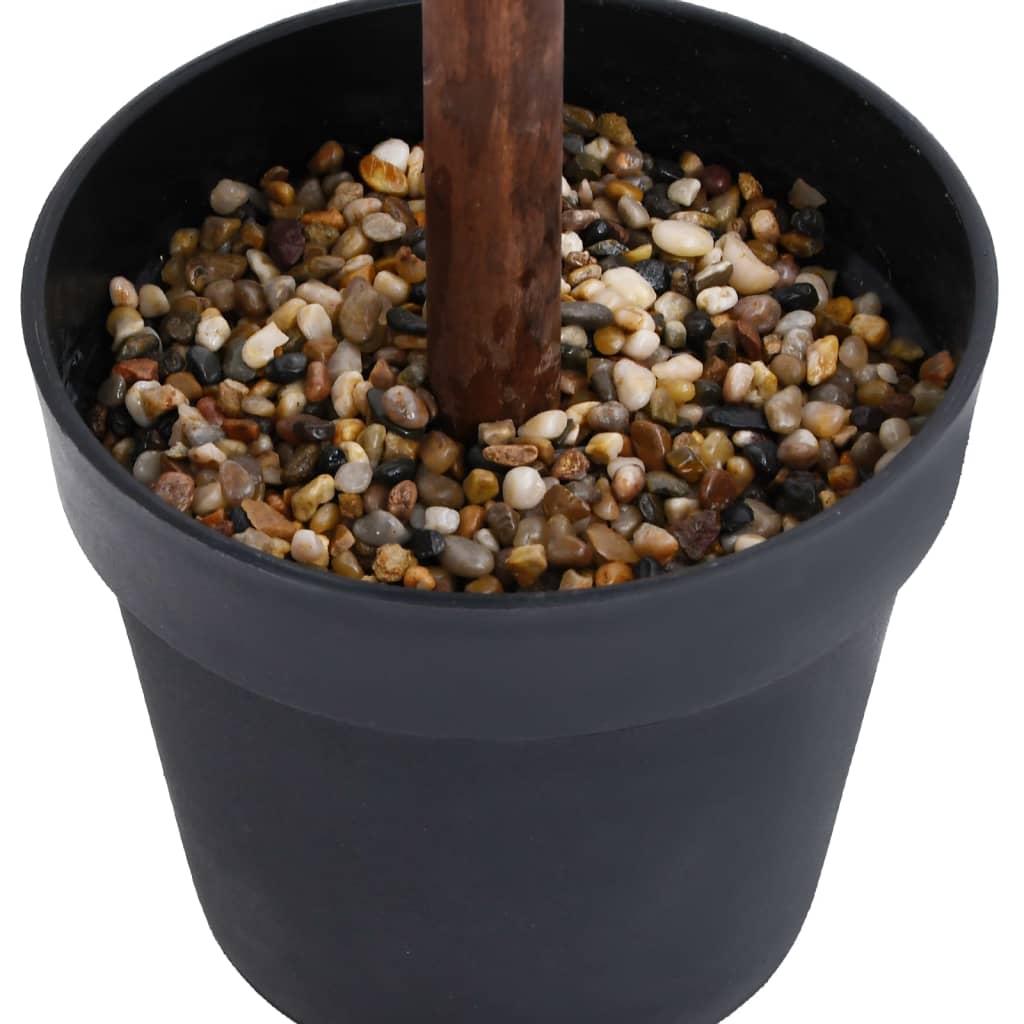Buis artificiel avec pot, forme boule, vert, 50 cm