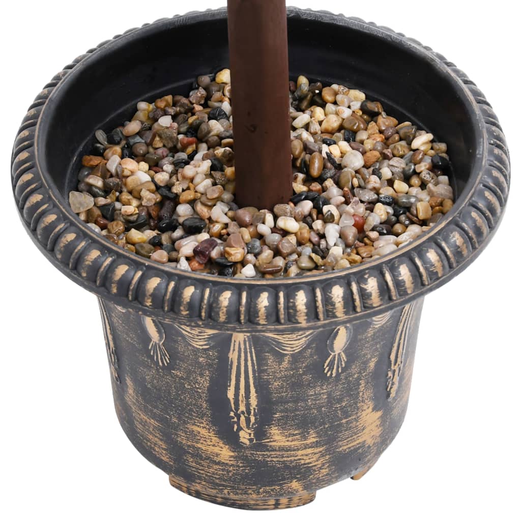 Buis artificiel avec pot, forme boule, vert, 118 cm