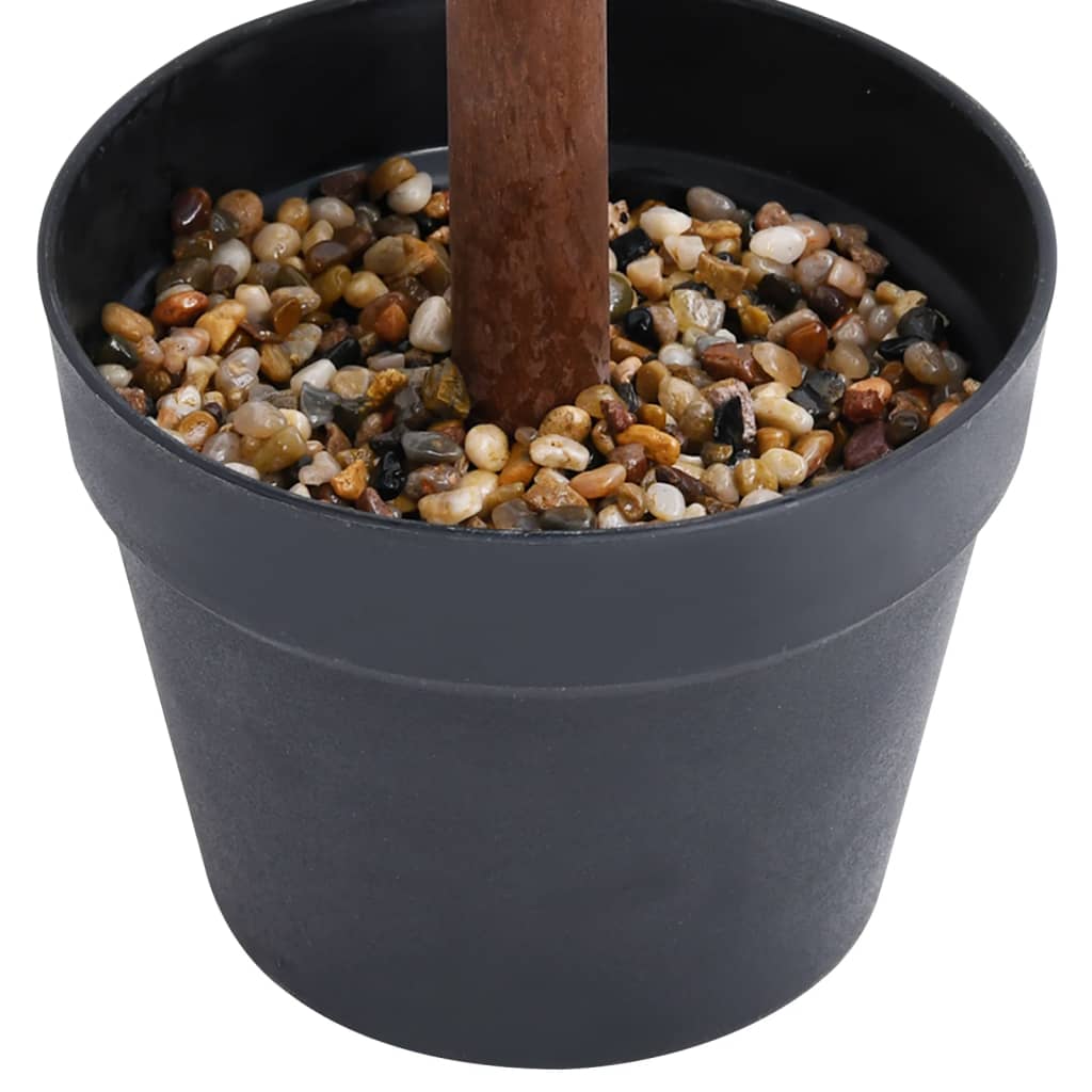 Buis artificiel avec pot, forme boule, vert, 90 cm