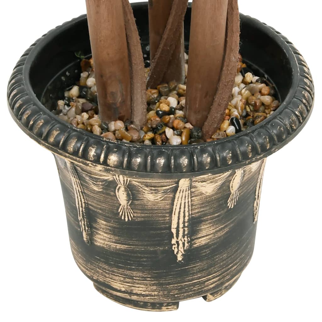 Buis artificiel avec pot, forme boule, vert, 119 cm
