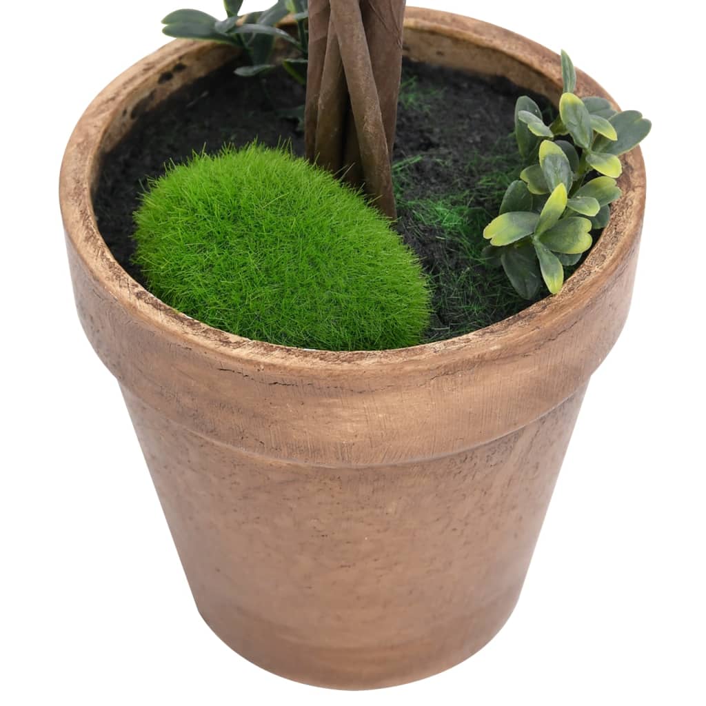 Buis artificiels 2 pièces avec pot en forme de boule vert 56 cm