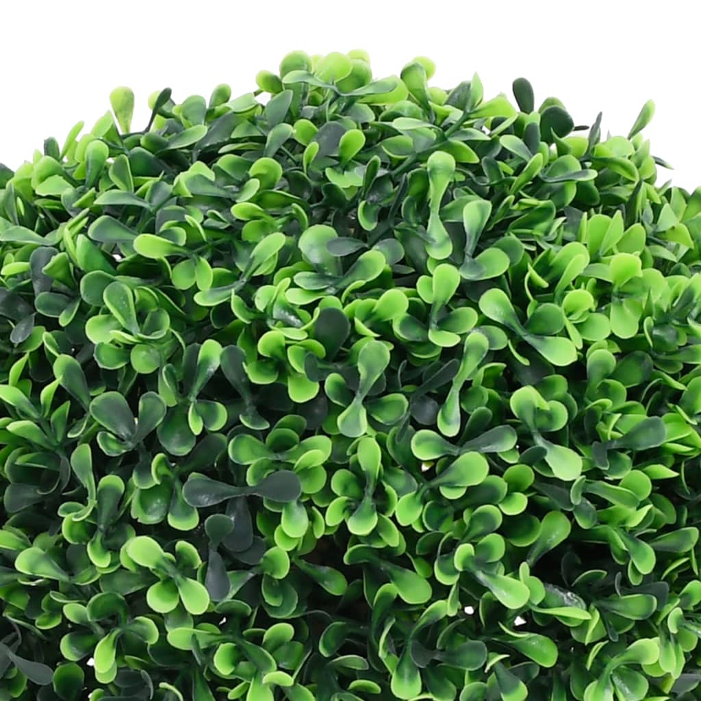 Buis artificiels 2 pièces avec pot en forme de boule vert 27 cm