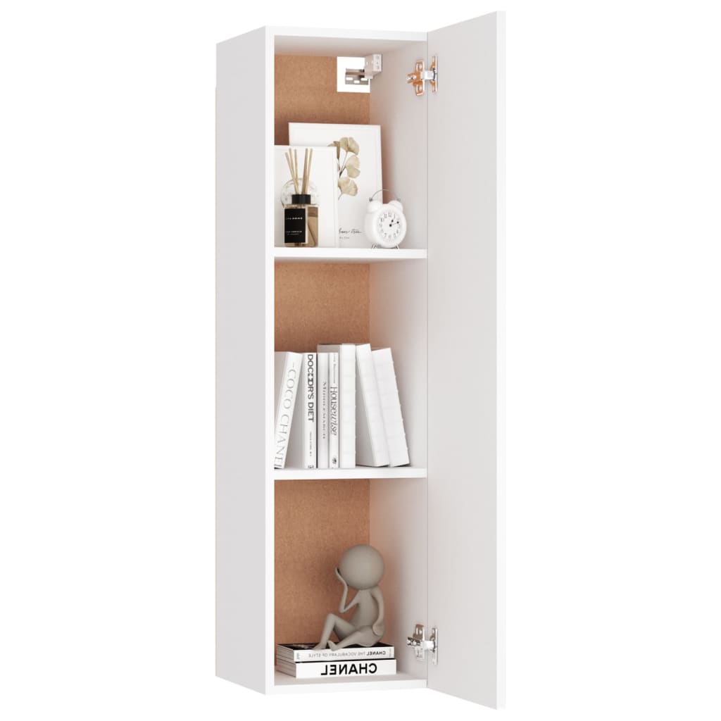 Ensemble de meubles TV 4 pièces en bois blanc