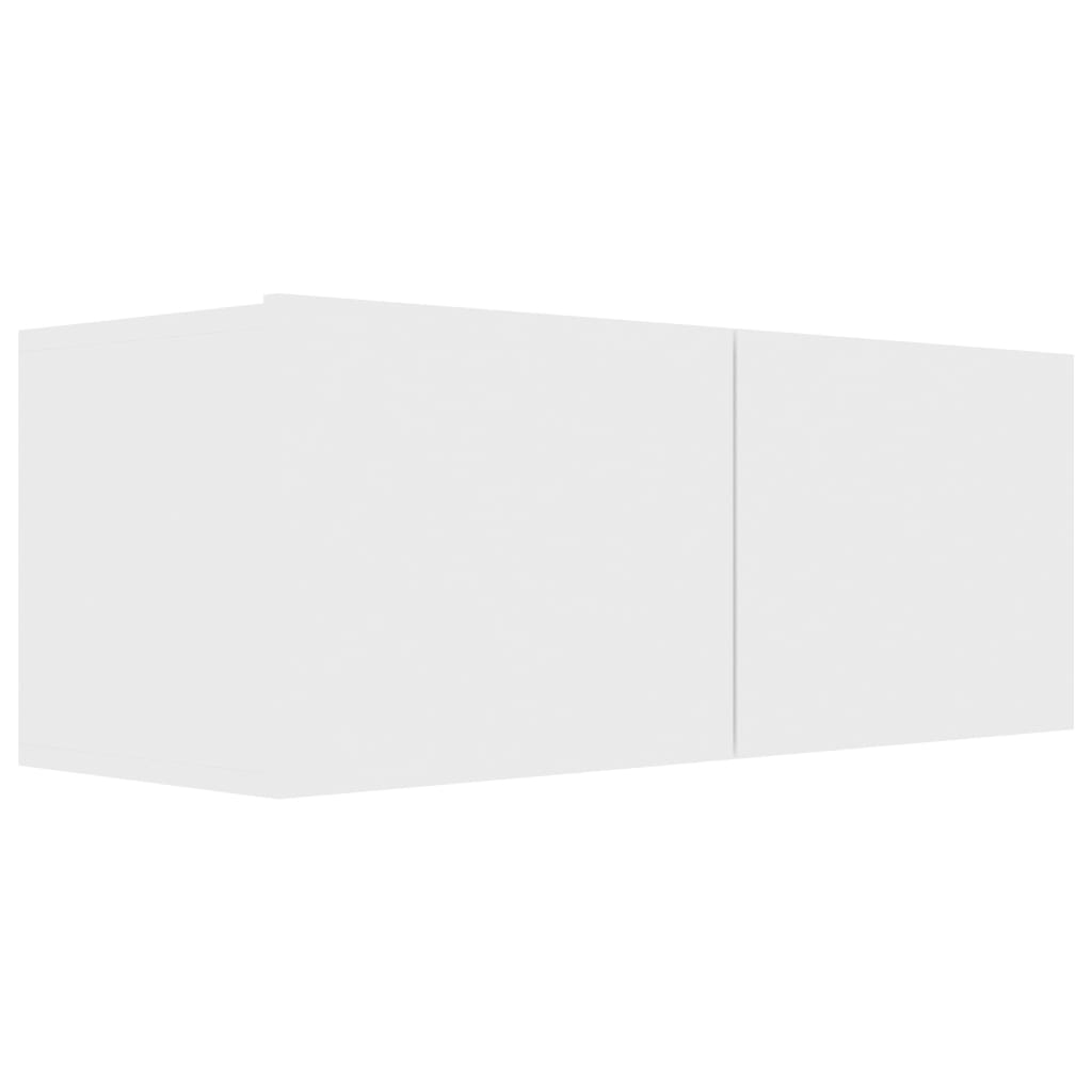 Ensemble de meubles TV 3 pièces en bois blanc