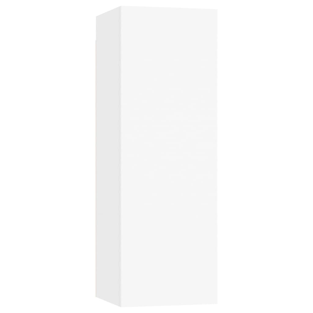 Ensemble de meubles TV 3 pièces en bois blanc