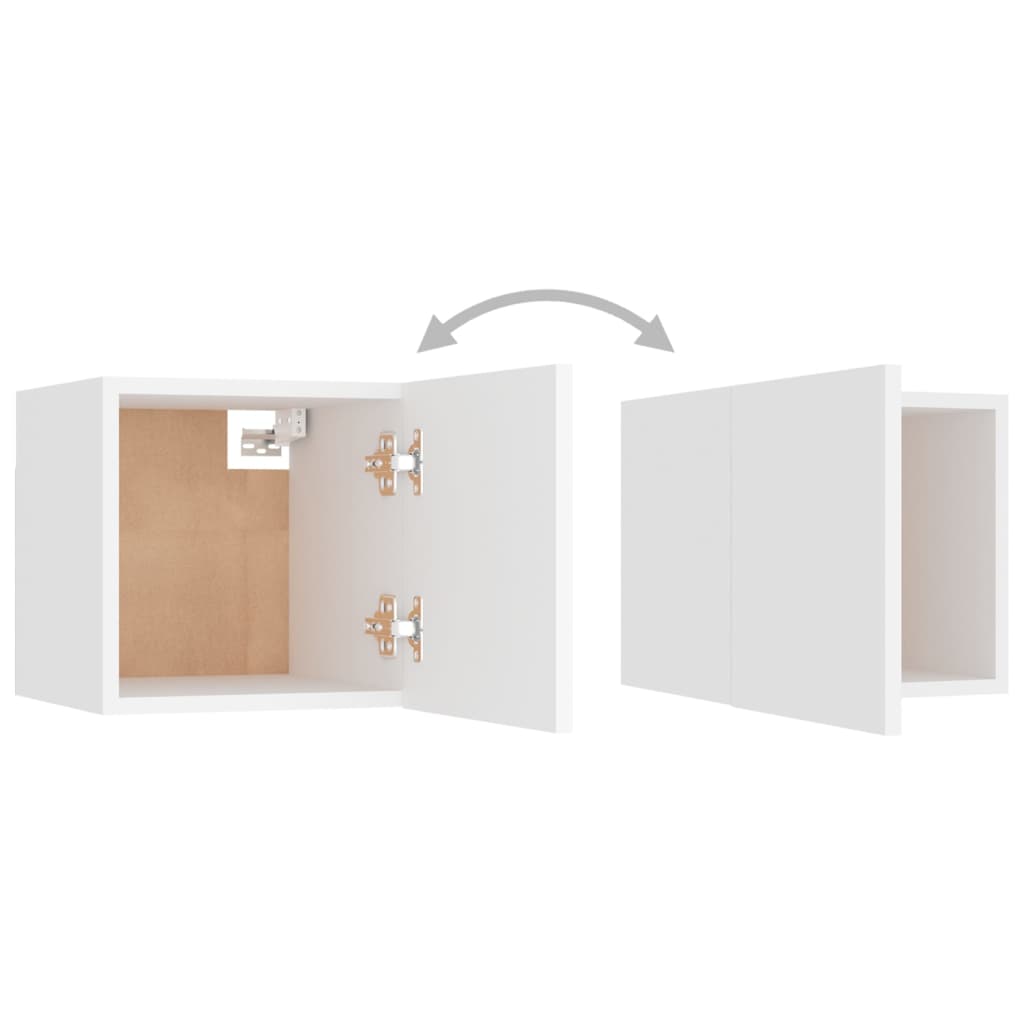 Ensemble de meubles TV 3 pièces en bois blanc