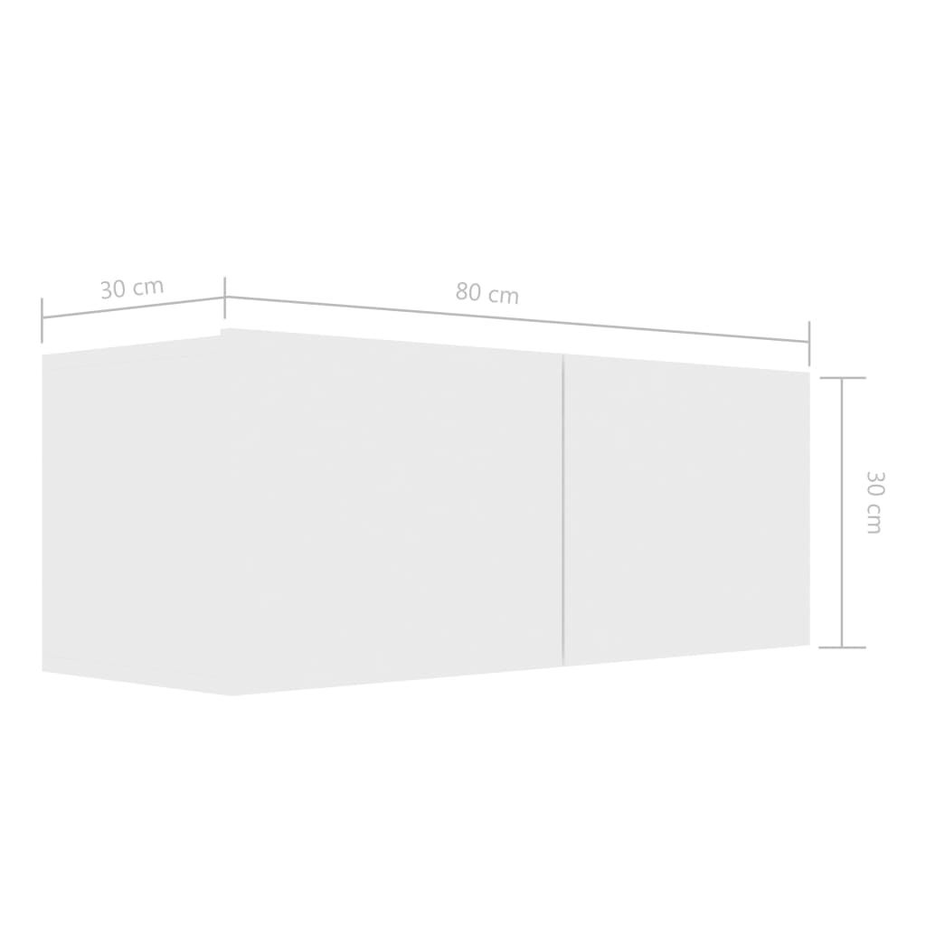 Ensemble de meubles TV 3 pièces en bois blanc