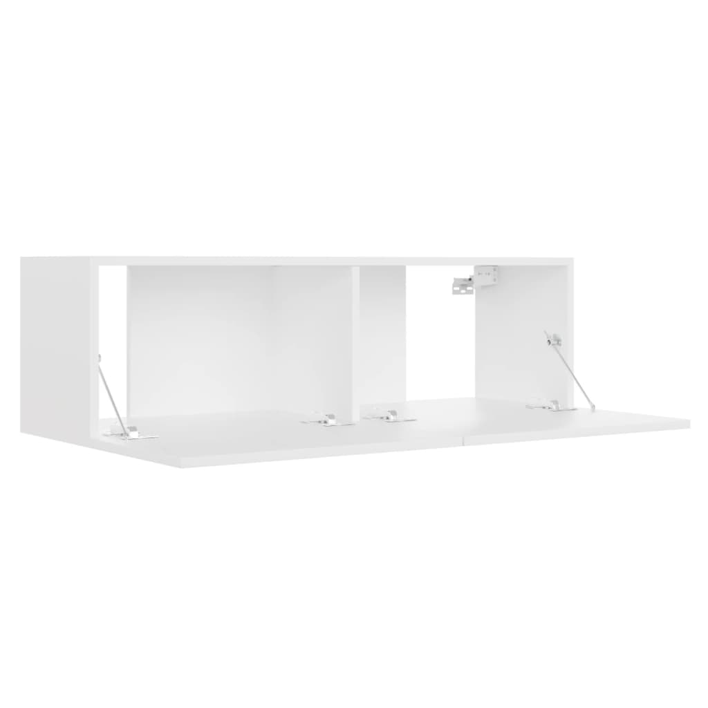 Ensemble de meubles TV 3 pièces en bois blanc