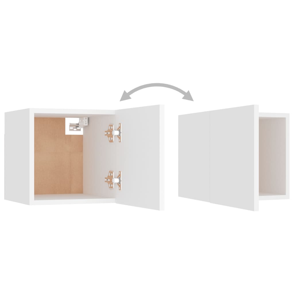 Ensemble de meubles TV 3 pièces en bois blanc