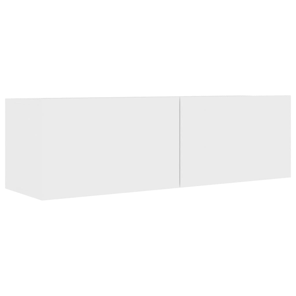 Ensemble de meubles TV 3 pièces en bois blanc