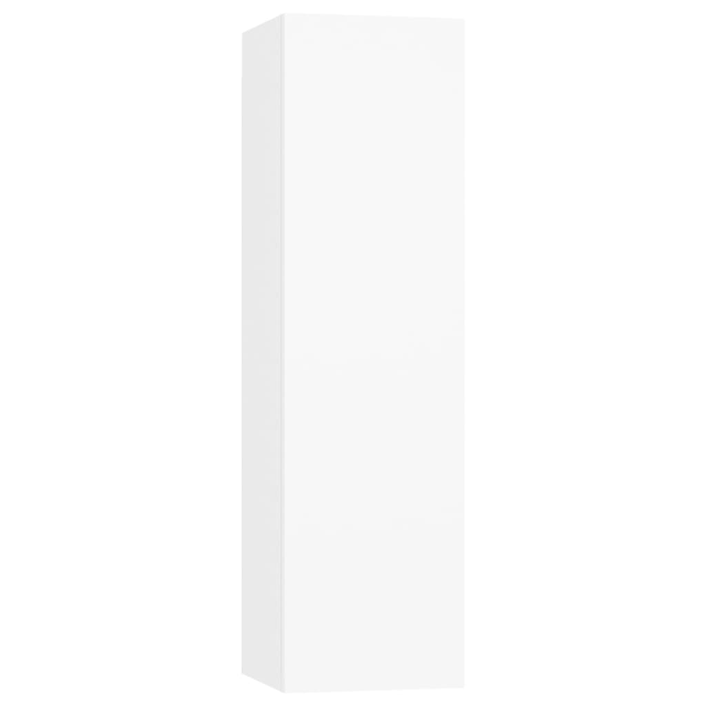 Ensemble de meubles TV 3 pièces en bois blanc