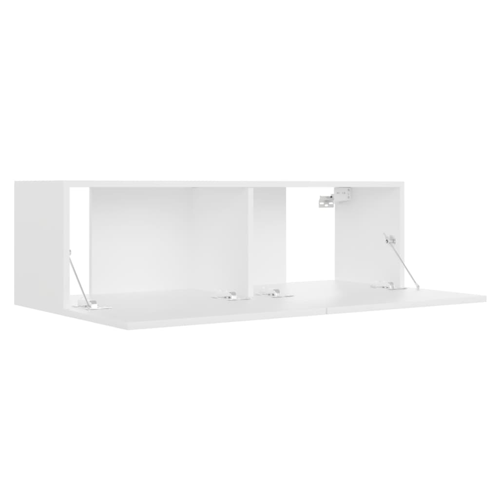 Ensemble de meubles TV 3 pièces en bois blanc