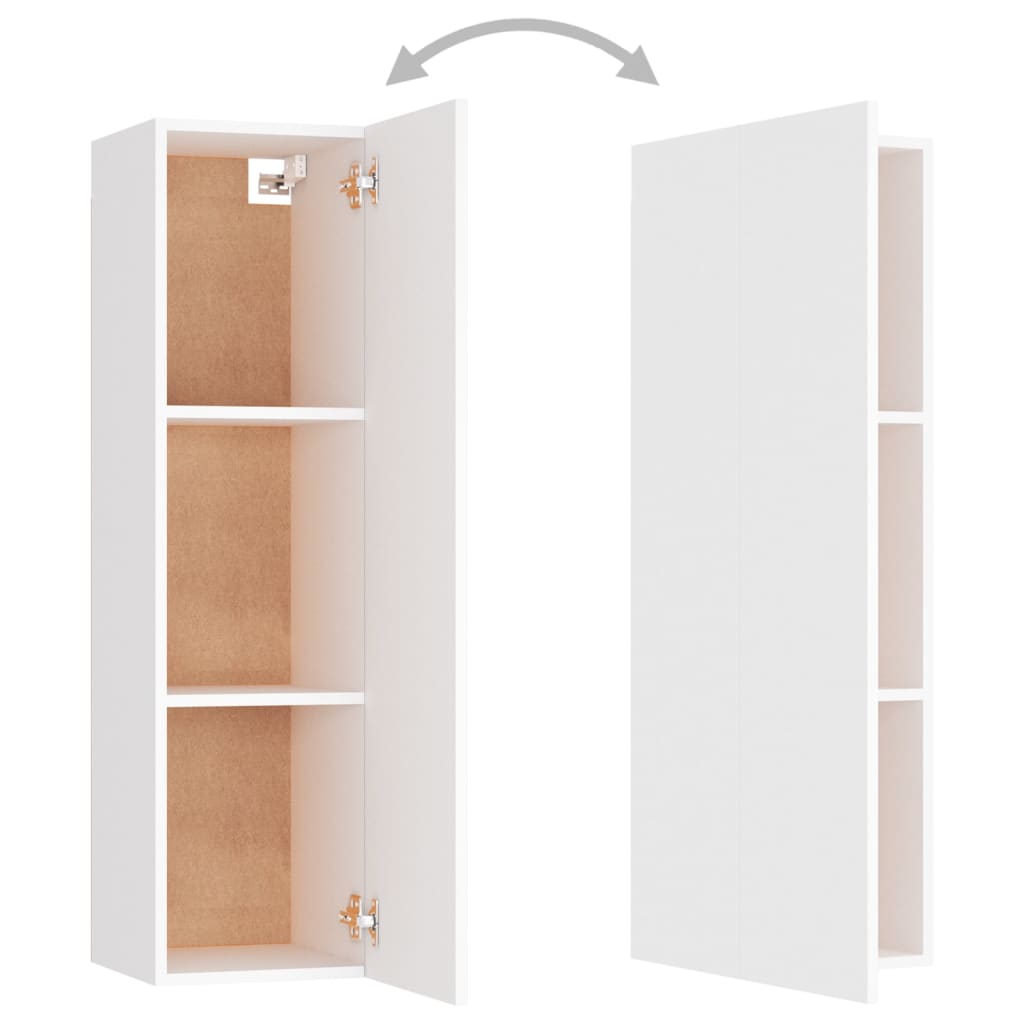 Ensemble de meubles TV 3 pièces en bois blanc