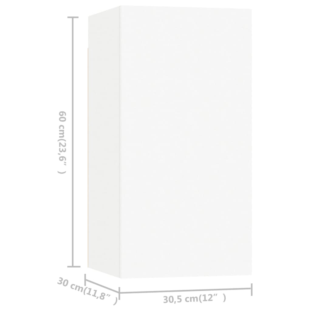 Ensemble de meubles TV 4 pièces en bois blanc