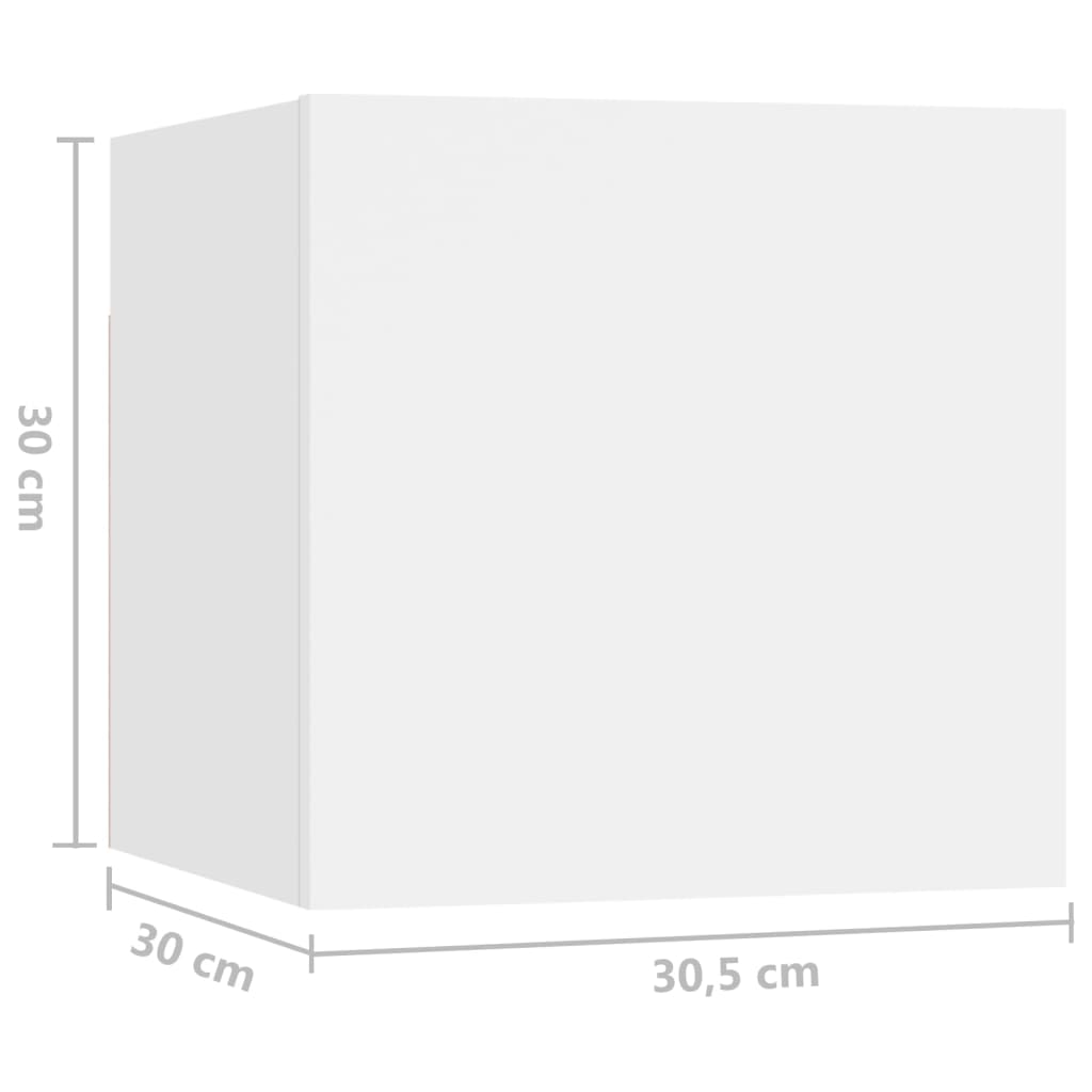 Ensemble de meubles TV 4 pièces en bois blanc