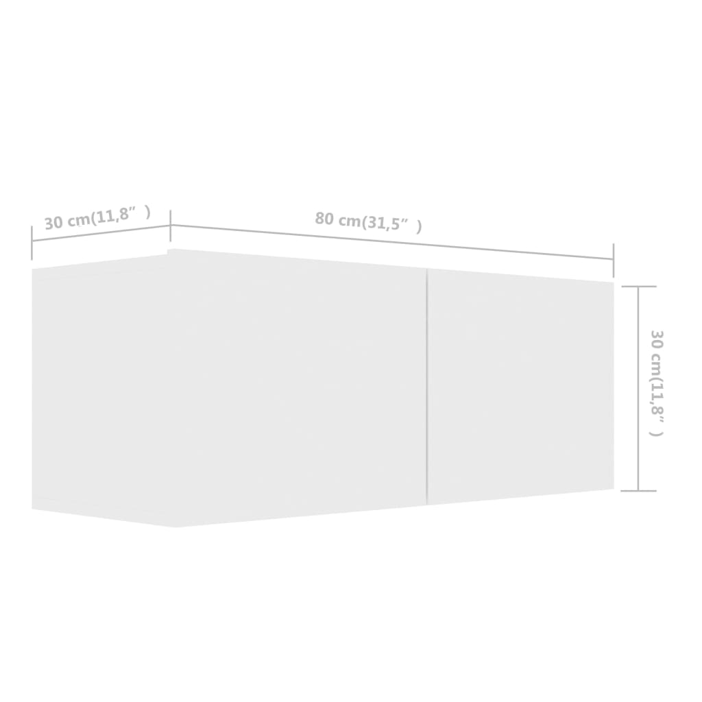 Ensemble de meubles TV 4 pièces en bois blanc