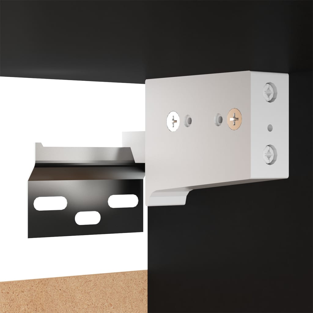 Ensemble de meubles TV 4 pièces en bois noir