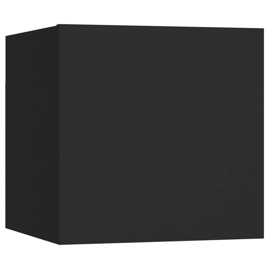 Ensemble de meubles TV 3 pièces en bois noir