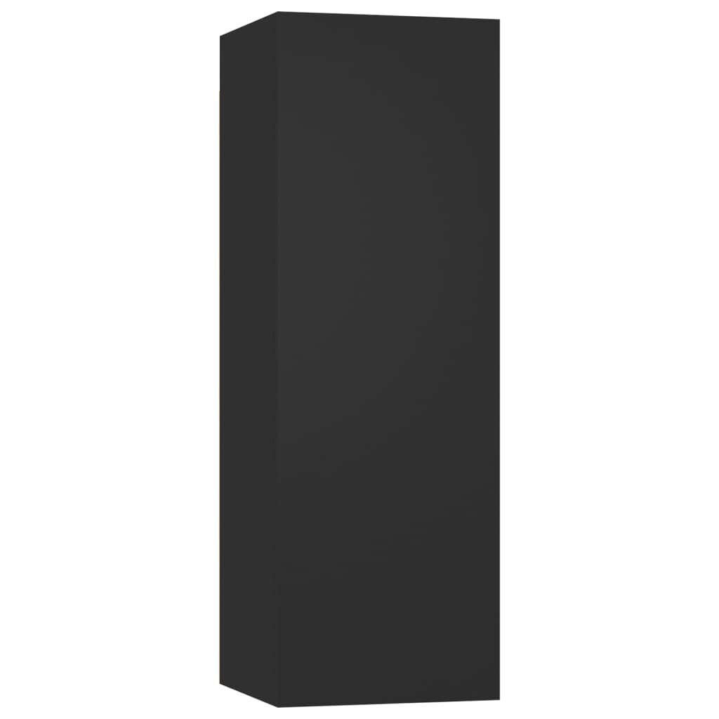 Ensemble de meubles TV 3 pièces, matériau à base de bois noir