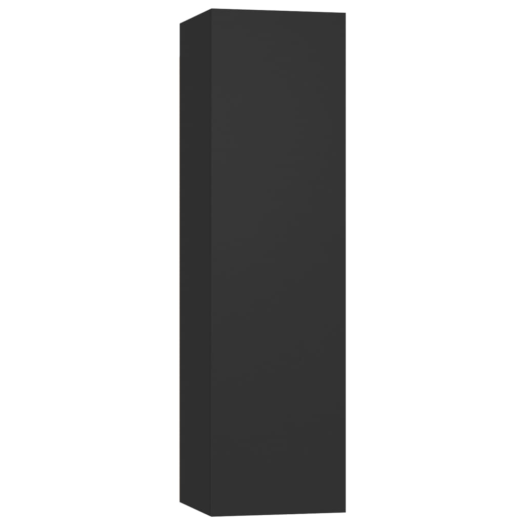 Ensemble de meubles TV 3 pièces en bois noir