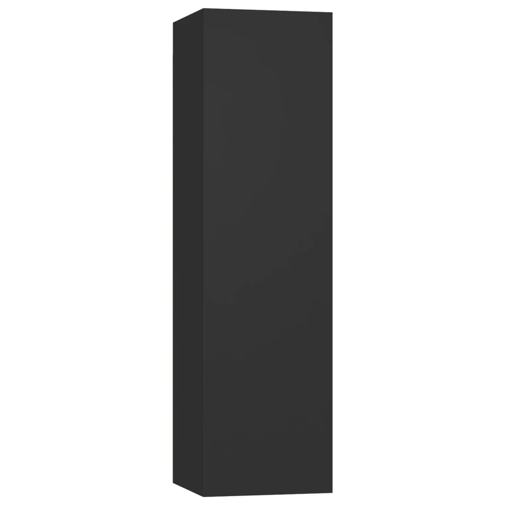 Ensemble de meubles TV 4 pièces en bois noir