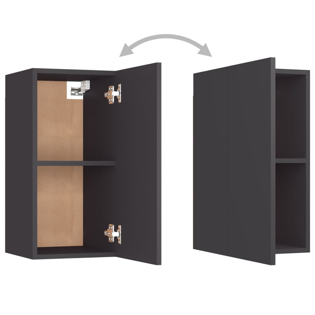 Ensemble de meubles TV 3 pièces, matériau à base de bois gris