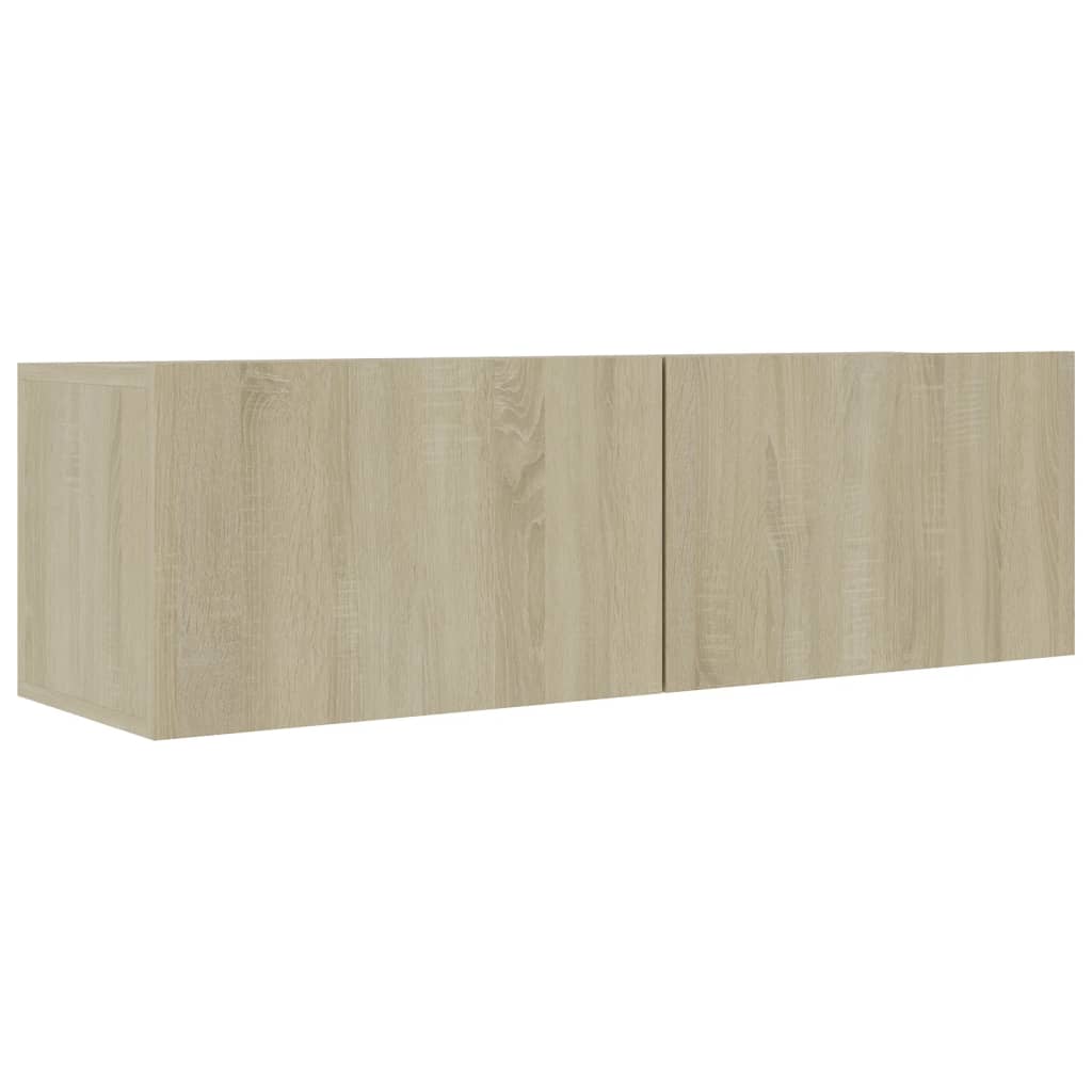 Ensemble de meubles TV 4 pièces en bois de chêne Sonoma