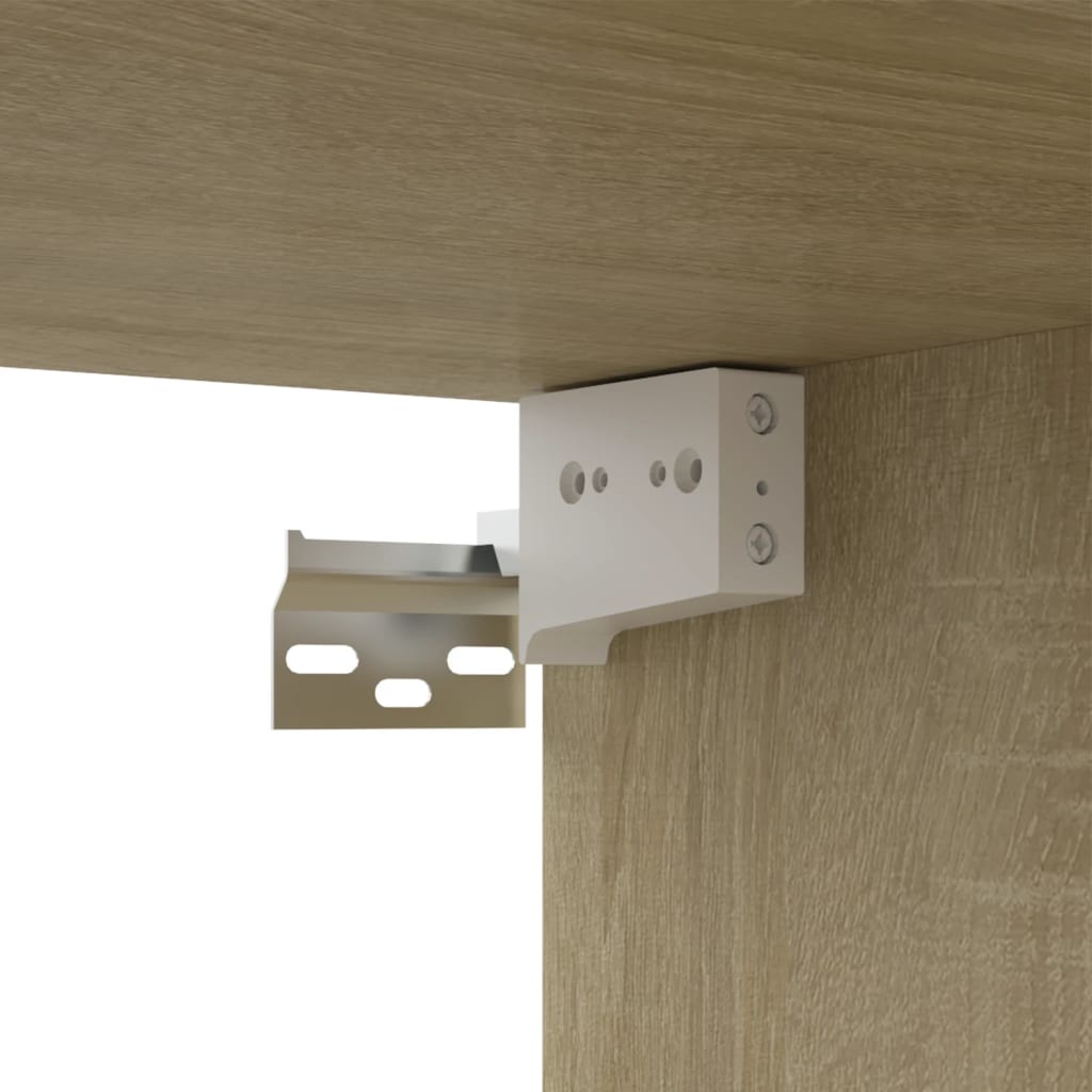 Ensemble de meubles TV 4 pièces en bois de chêne Sonoma