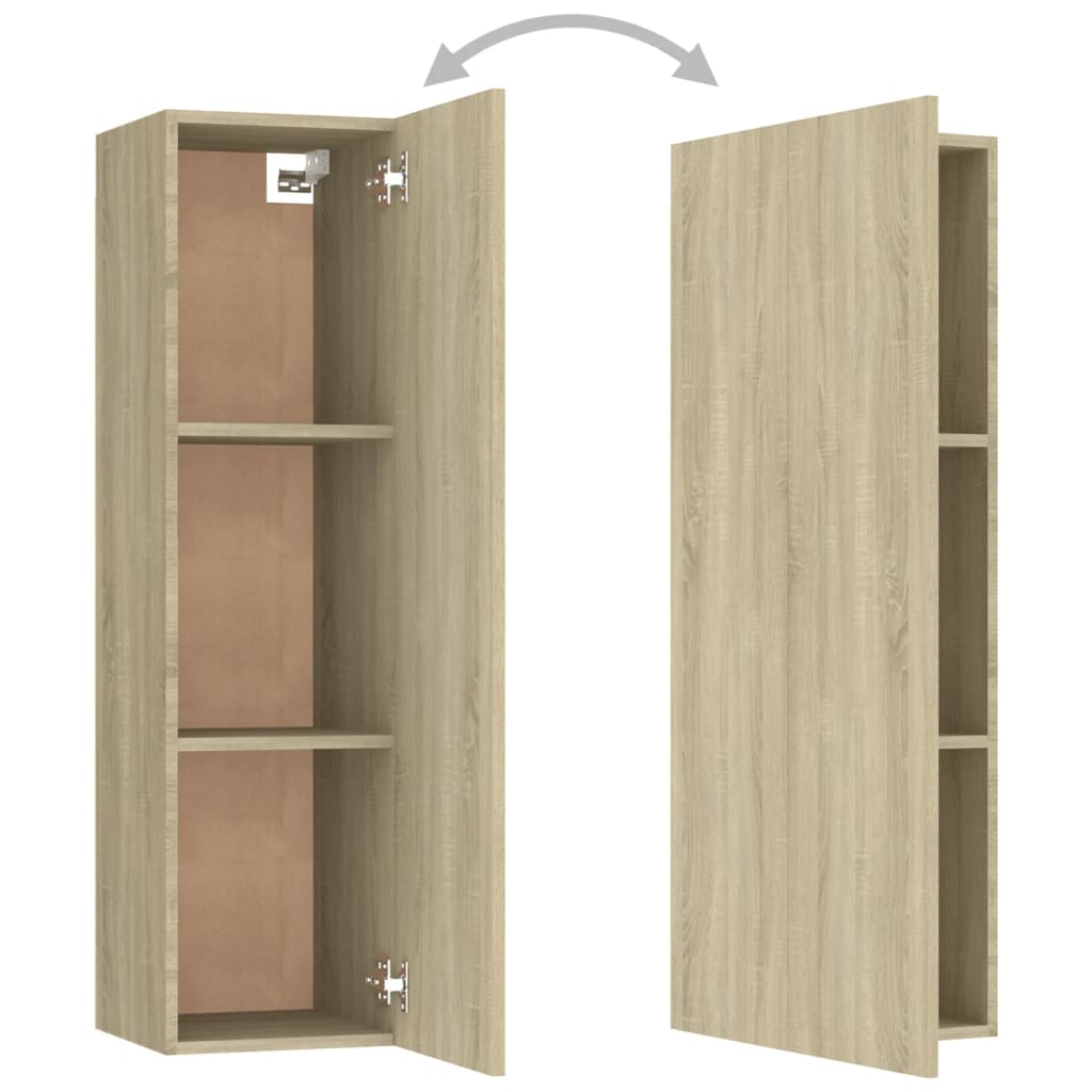 Ensemble de meubles TV 4 pièces en bois de chêne Sonoma