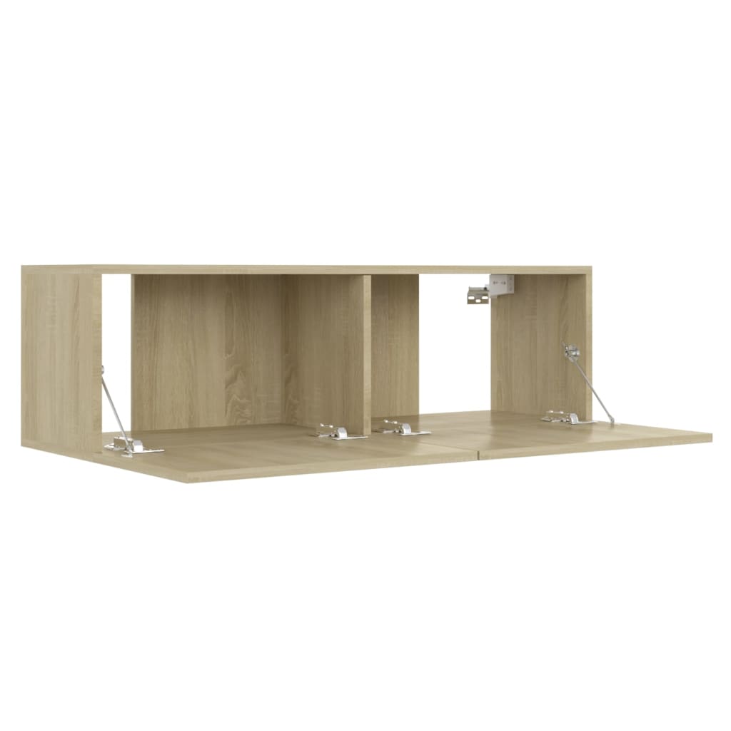 Ensemble de meubles TV 3 pièces en bois de chêne Sonoma