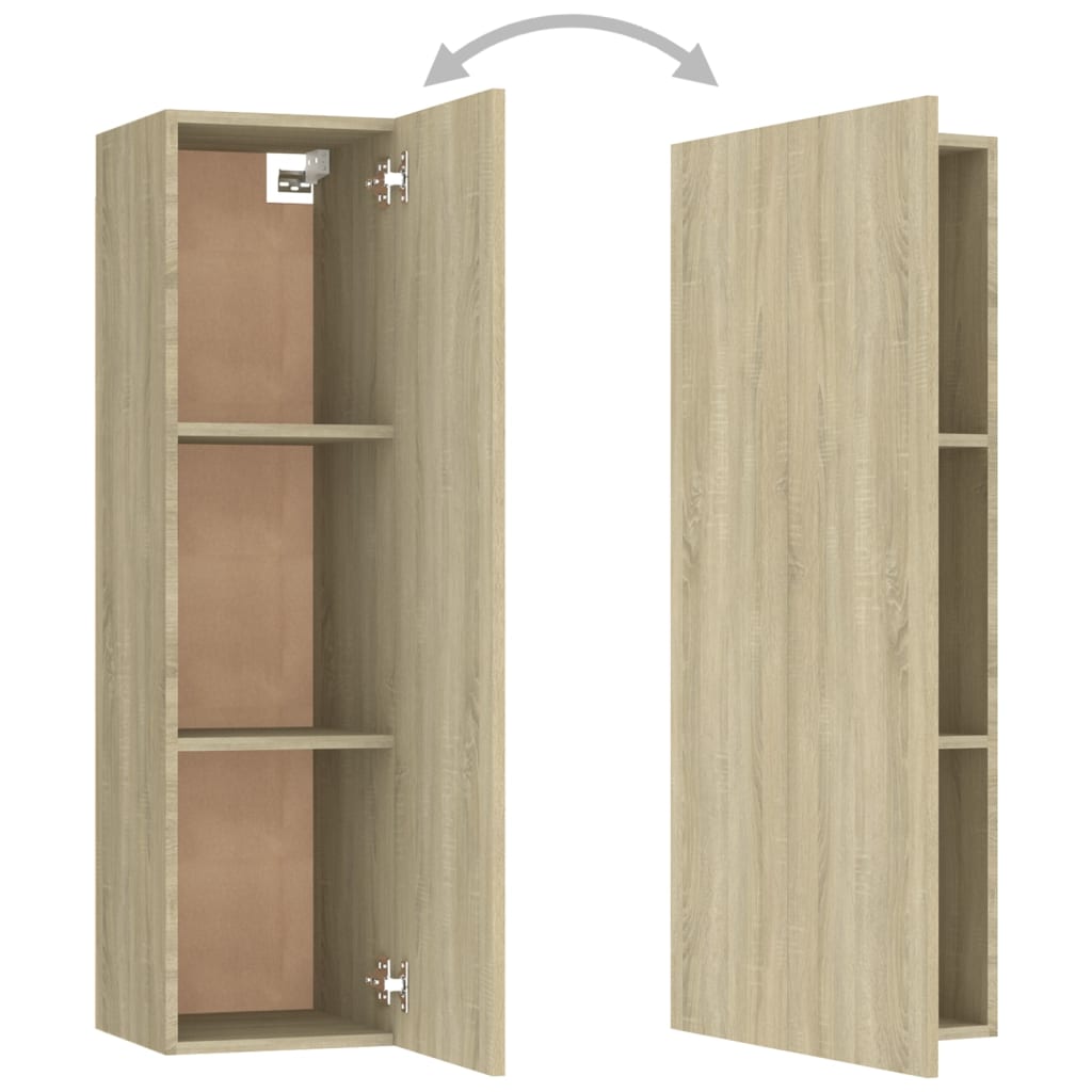 Ensemble de meubles TV 3 pièces en bois de chêne Sonoma
